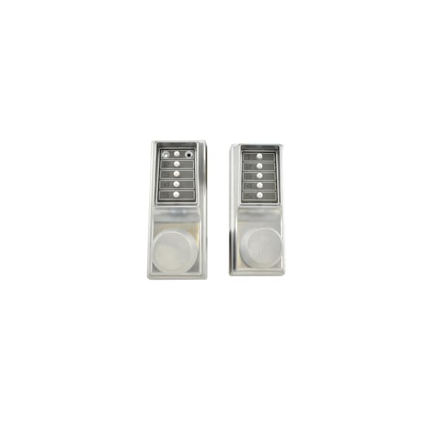 Kaba Back to Back Mechanical Pushbutton Lock; Cylindrical with Knobs; Entry Egress with